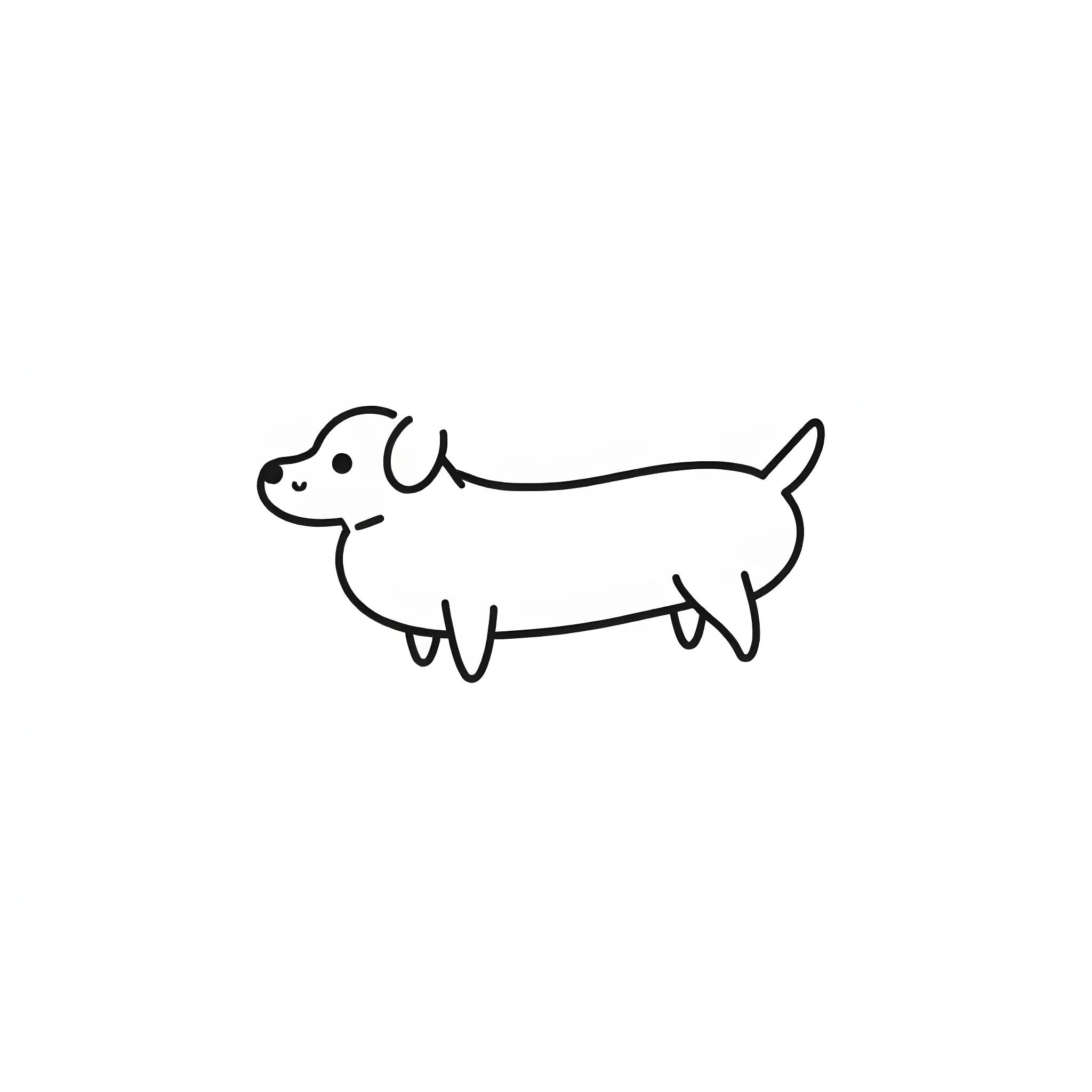 Playful hot dog drawing