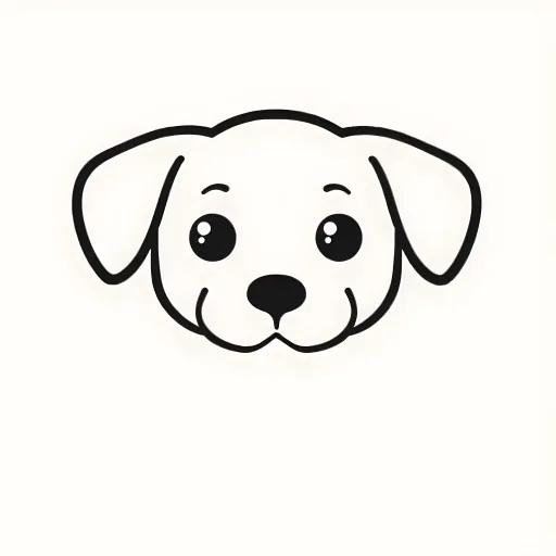 Adorable puppy face drawing