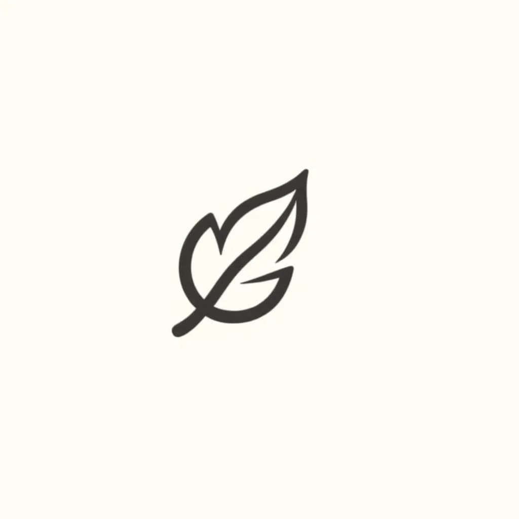 Minimalist Leaf Drawing Idea