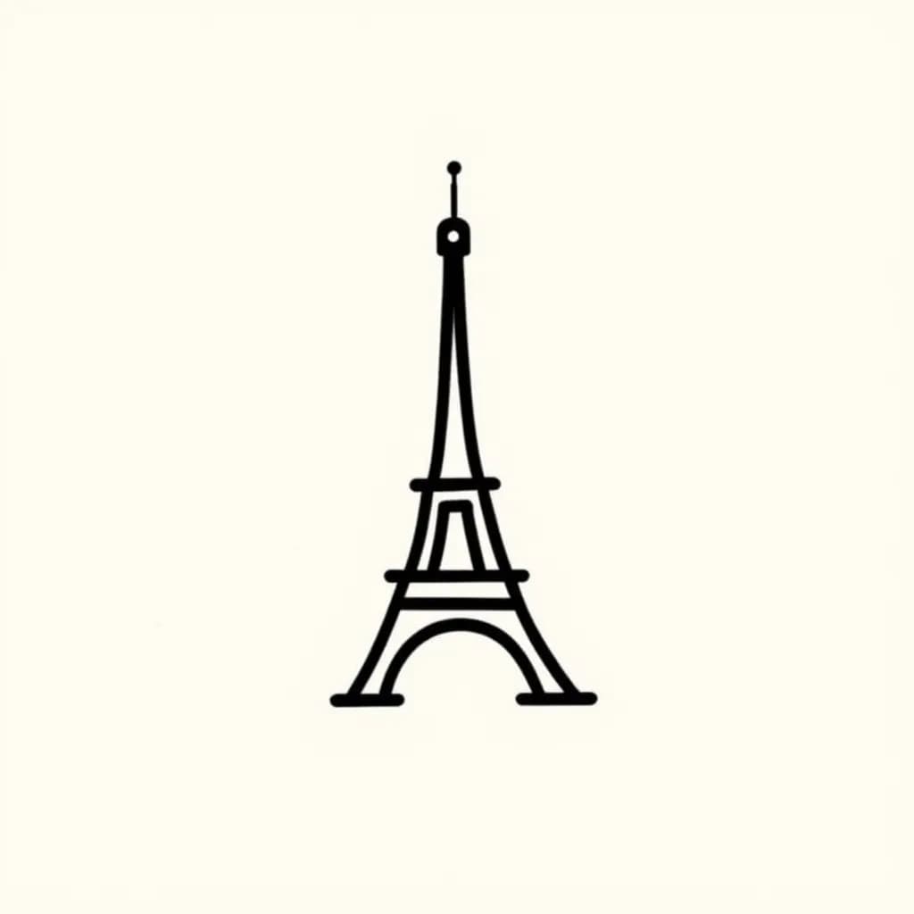 Minimalist Eiffel Tower