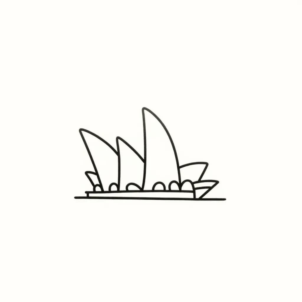 Minimalist Sydney Opera House