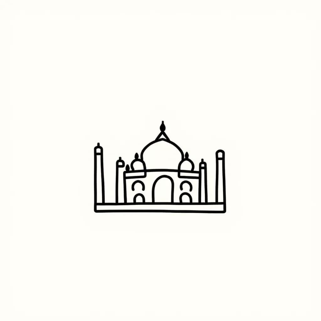 Minimalist Taj Mahal