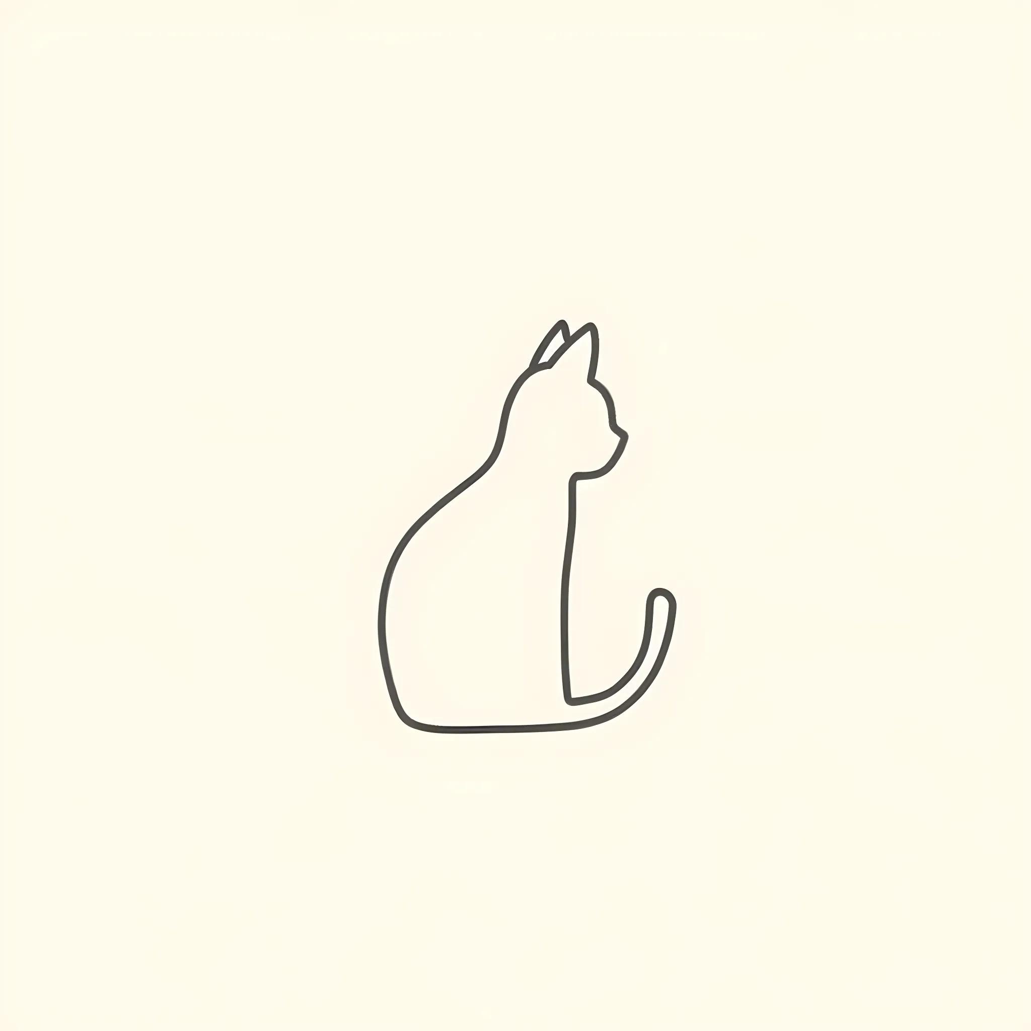 Easy cat silhouette drawing technique