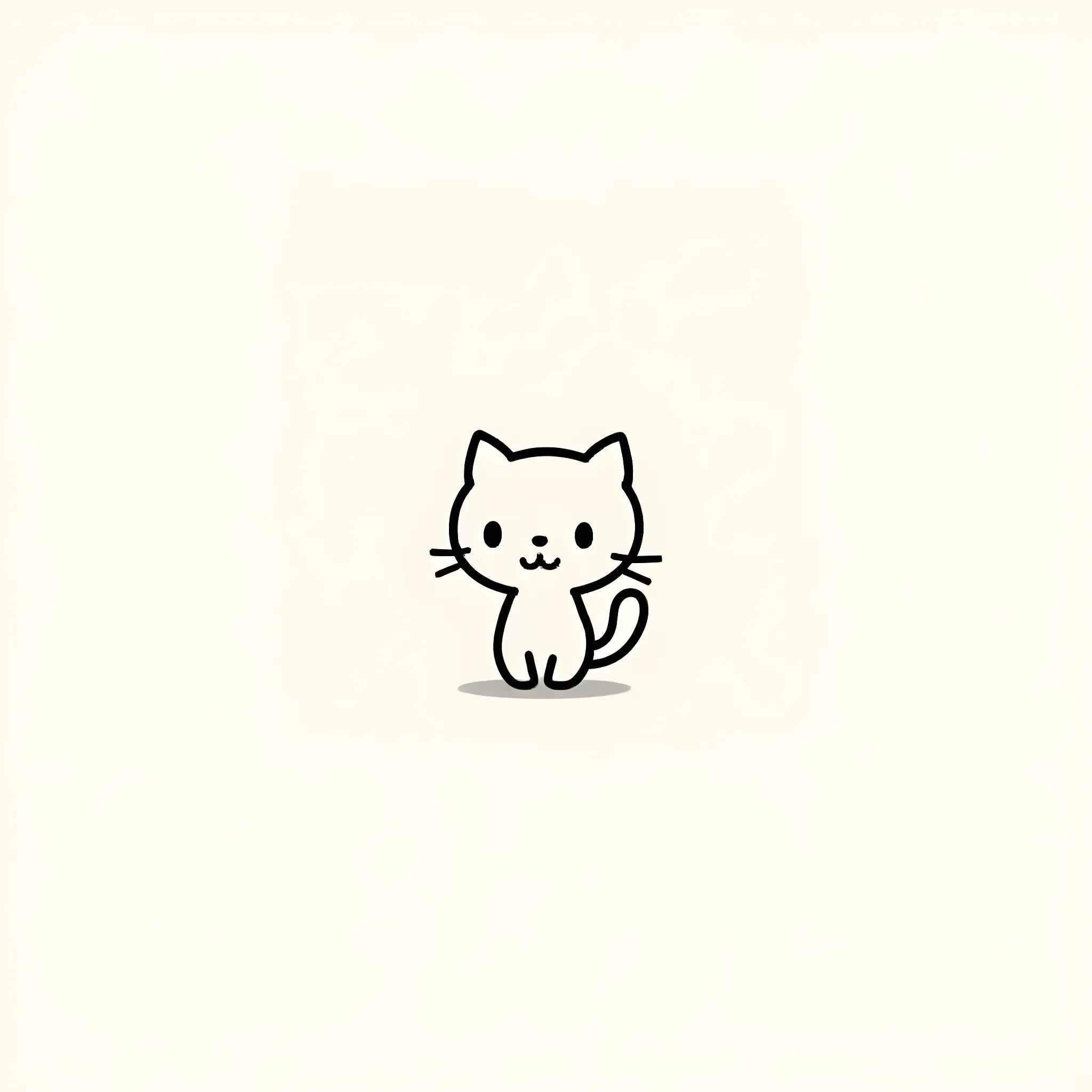 Cute cartoon cat drawing for beginners