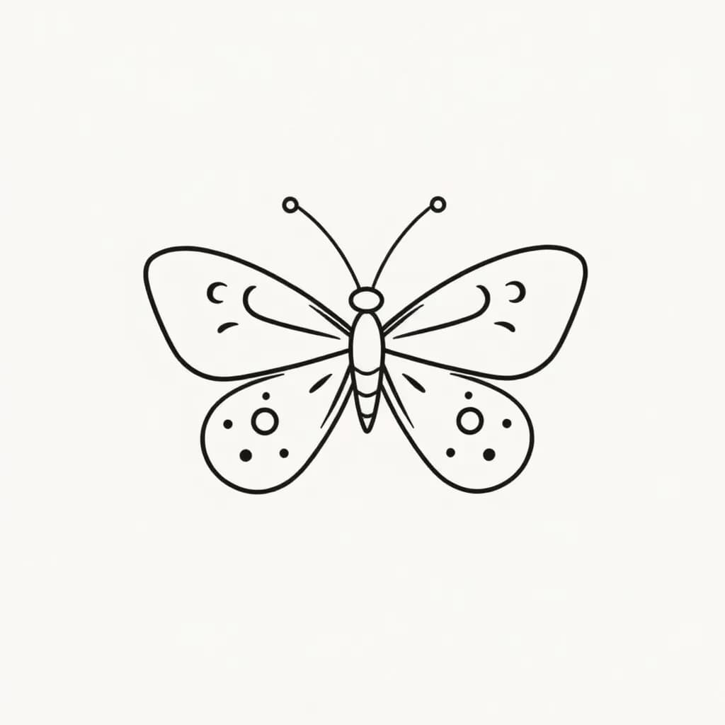 Simple Step-by-Step Butterfly Doodle Guide