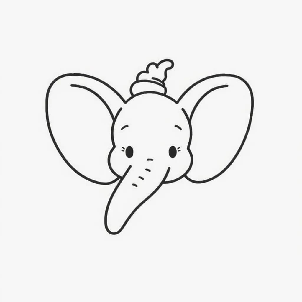 Minimalist Dumbo sketch