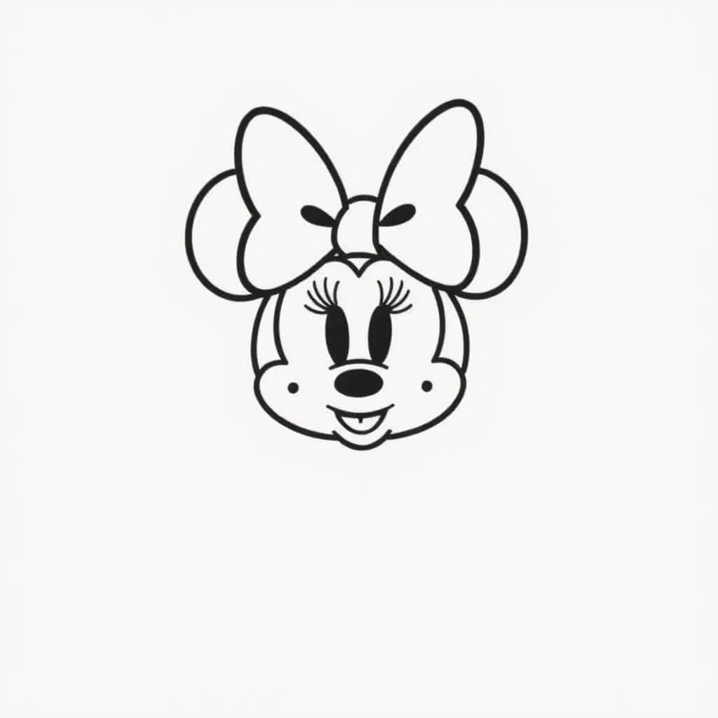 Simple Minnie Mouse sketch