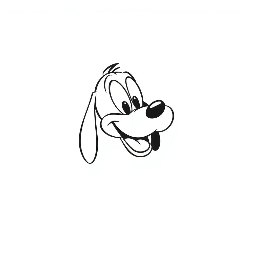 Simple Pluto line drawing