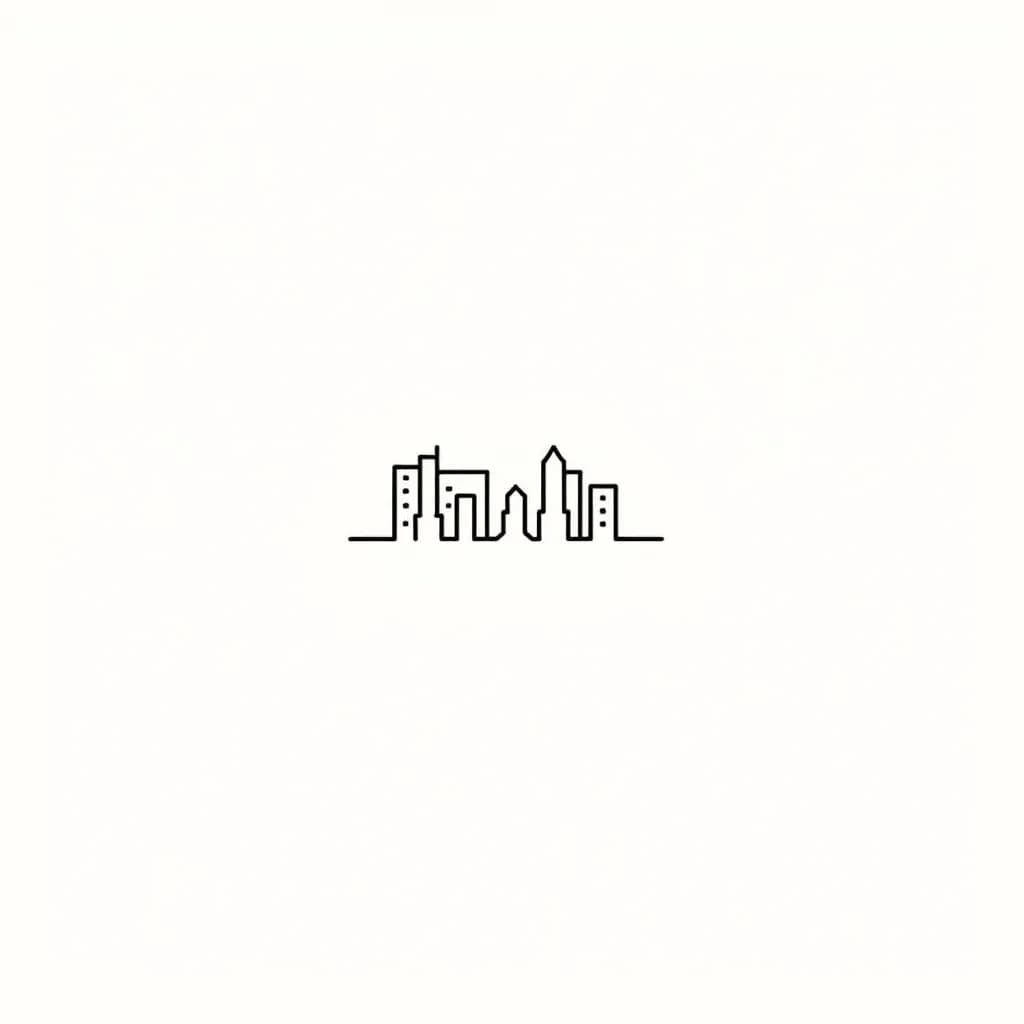 Minimalist Geometric Cityscape