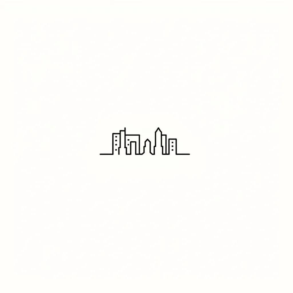 Minimalist Geometric Cityscape