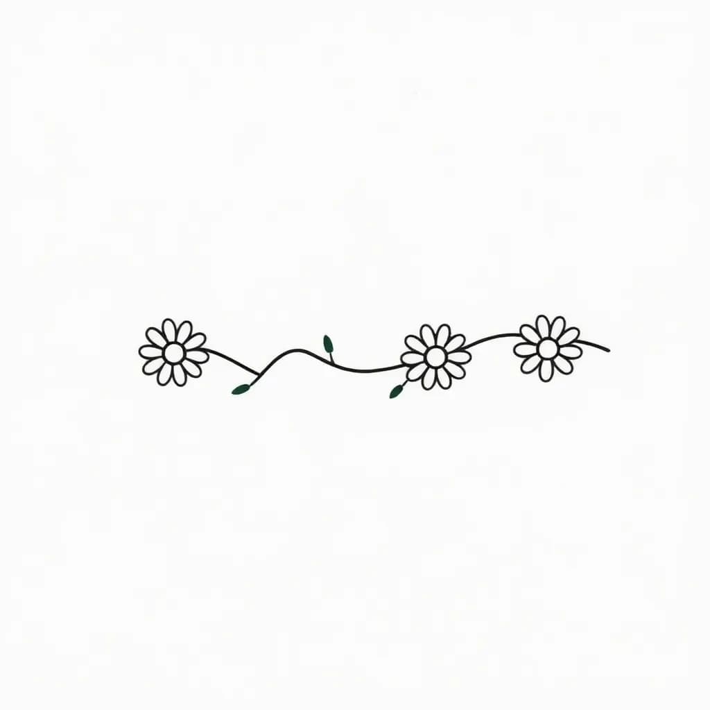 Easy daisy chain drawing for children