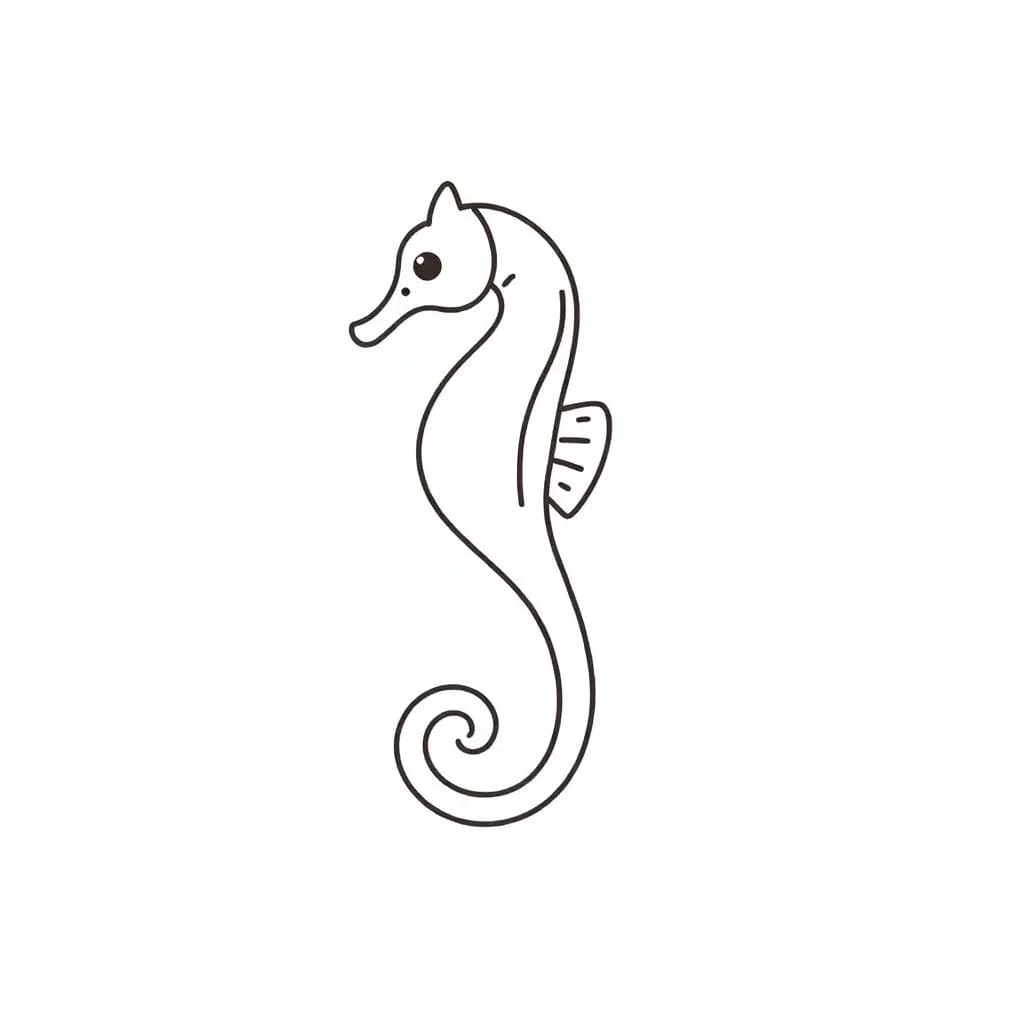 Minimalist Seahorse