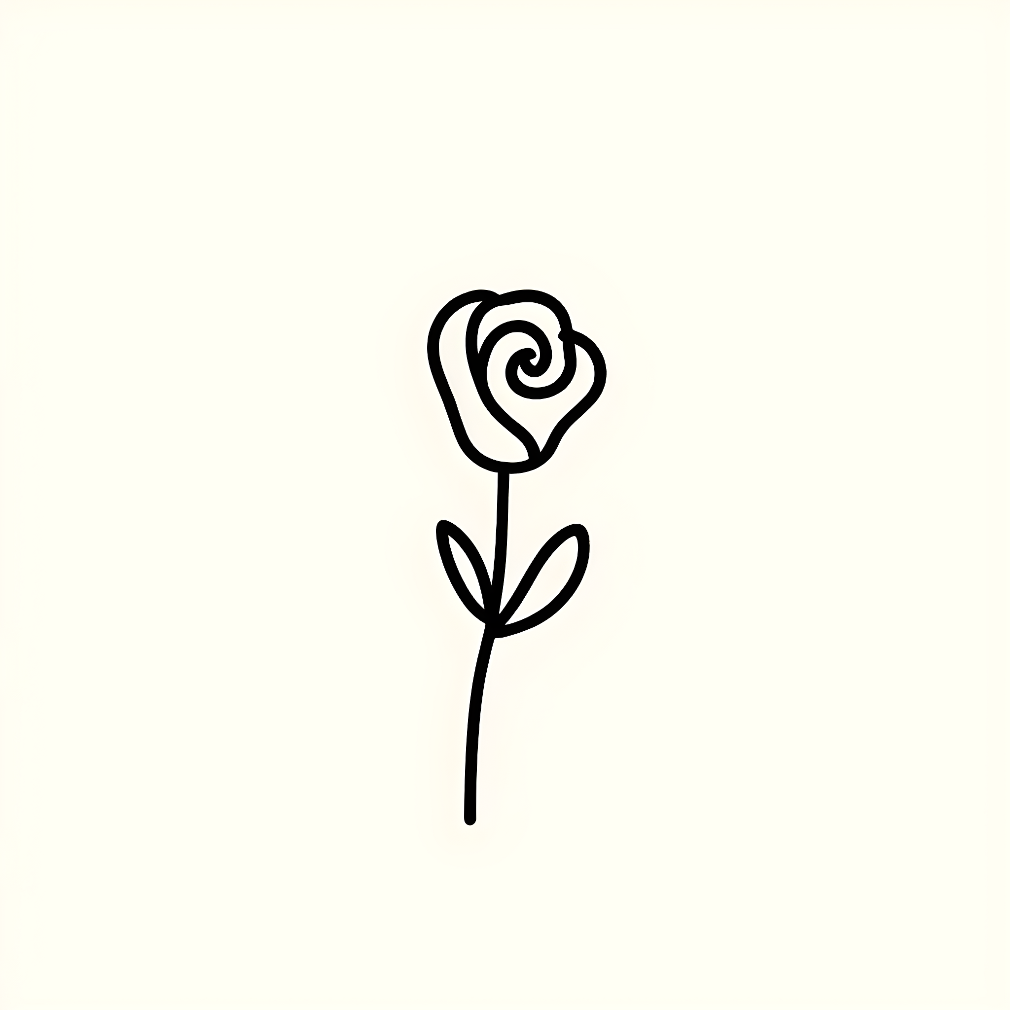 Easy spiral rose drawing