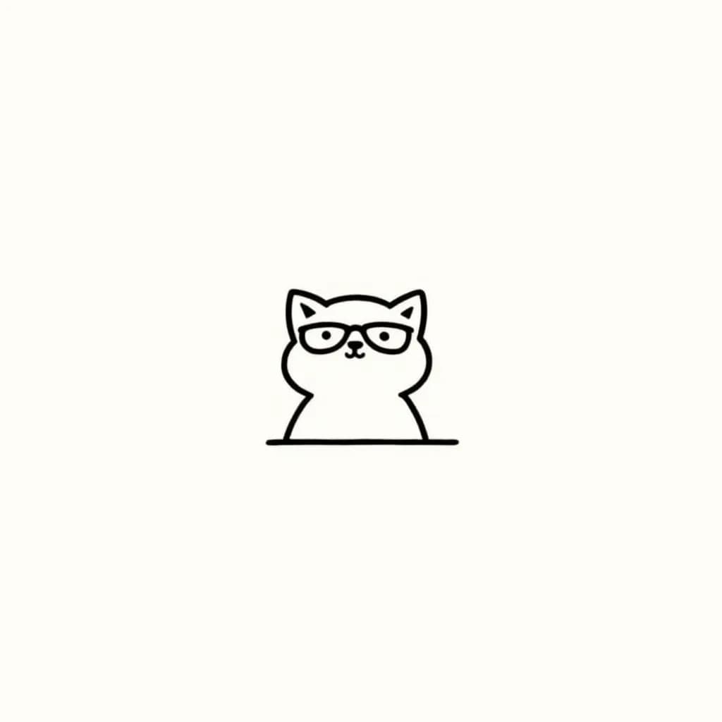 Cat Wearing Glasses