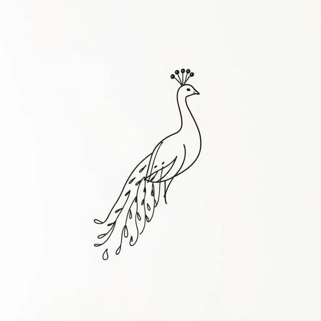 Minimalist Peacock