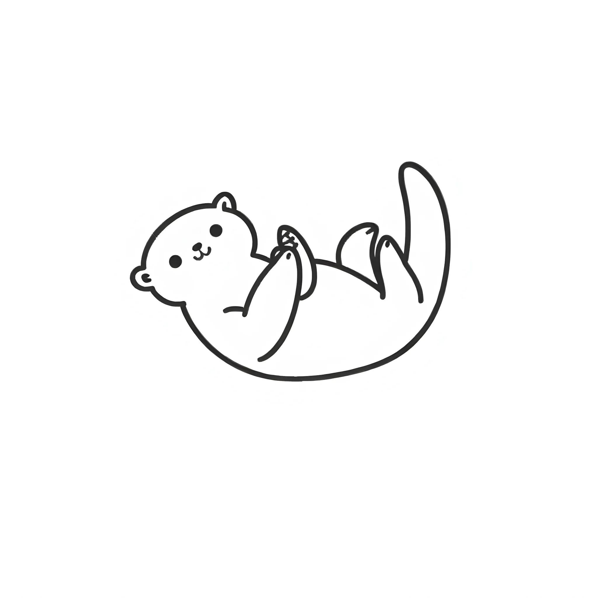 Playful Otter Sketch