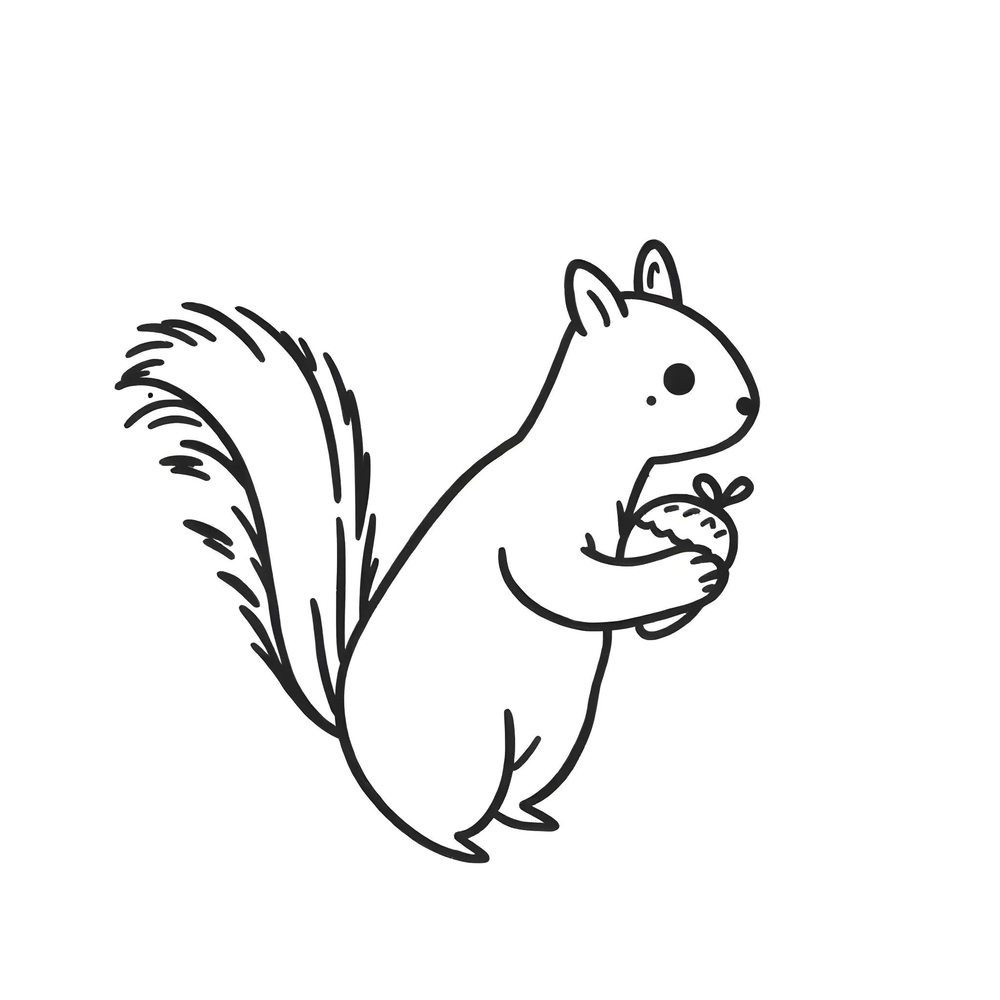 Playful Squirrel Drawing