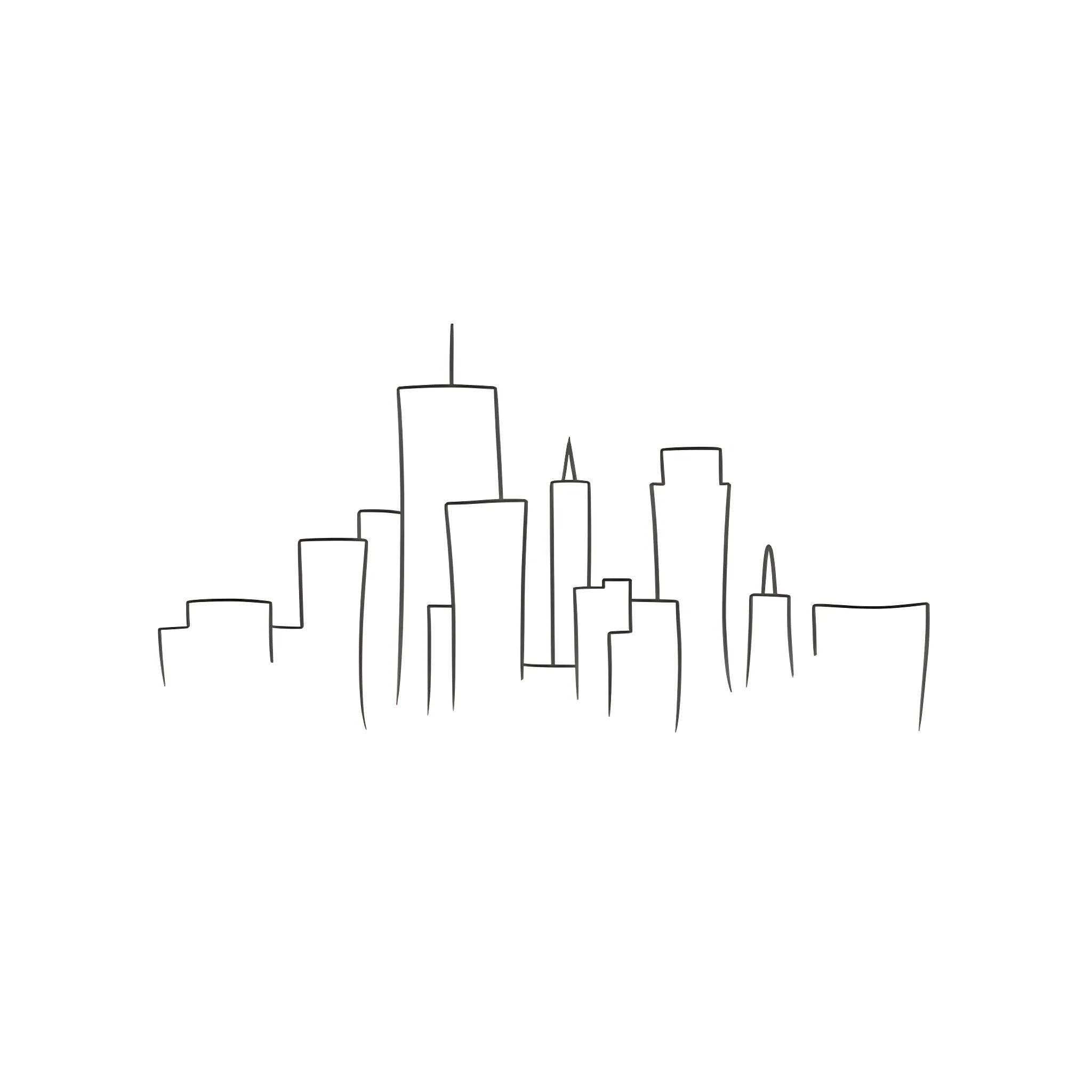 Cool Drawing Idea: Abstract Cityscape