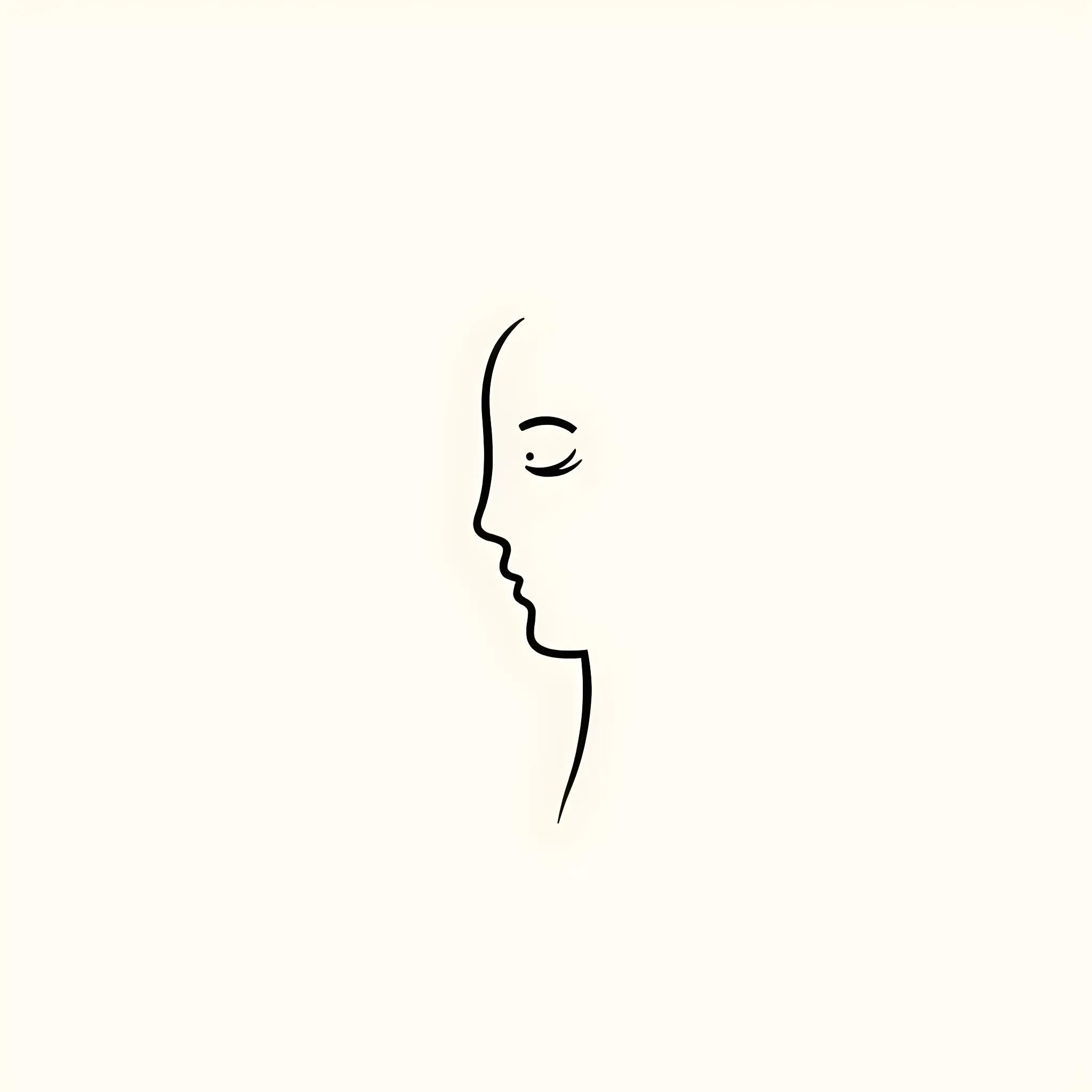 Minimalist Profile Face: Elegance in Simplicity