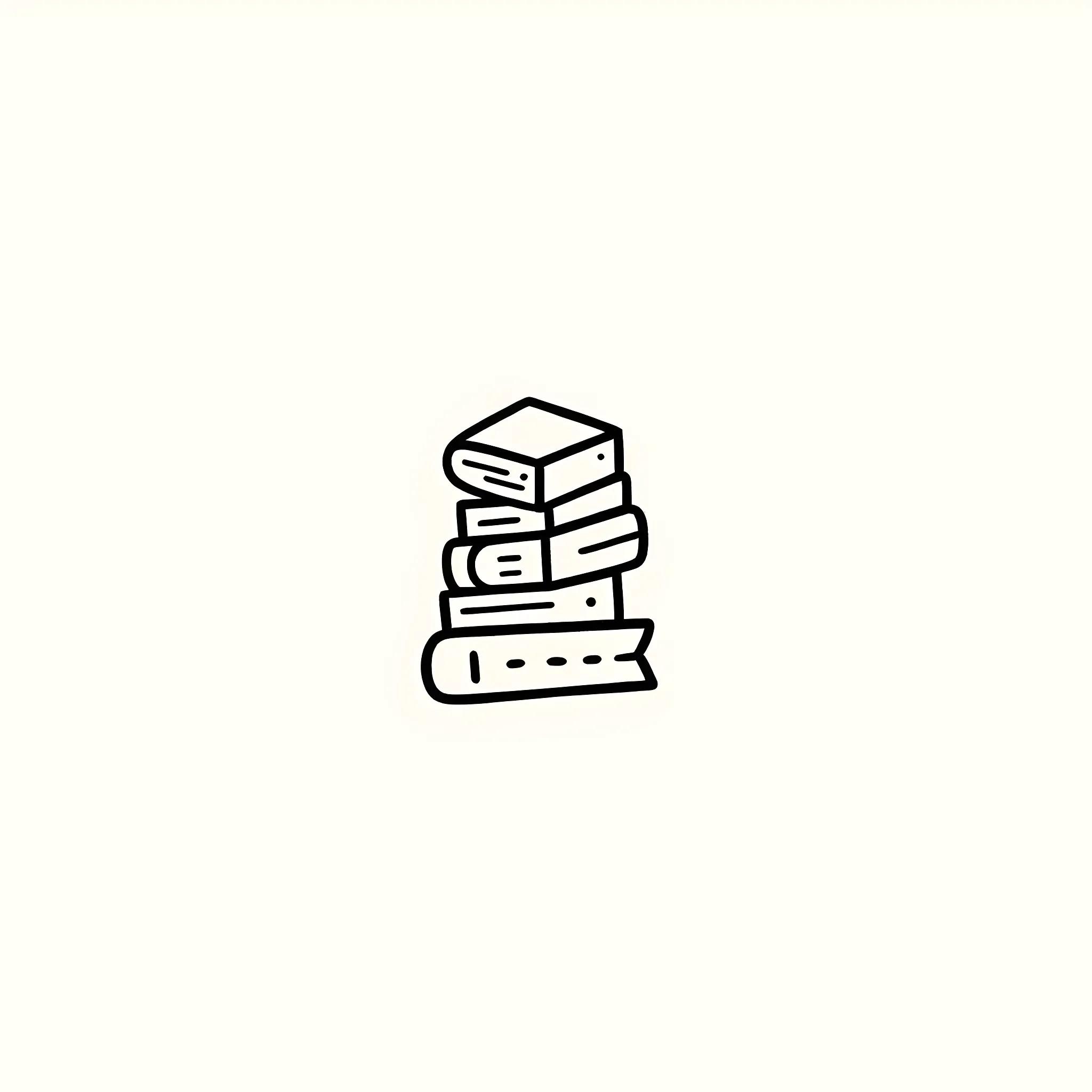 Simple book stack doodle