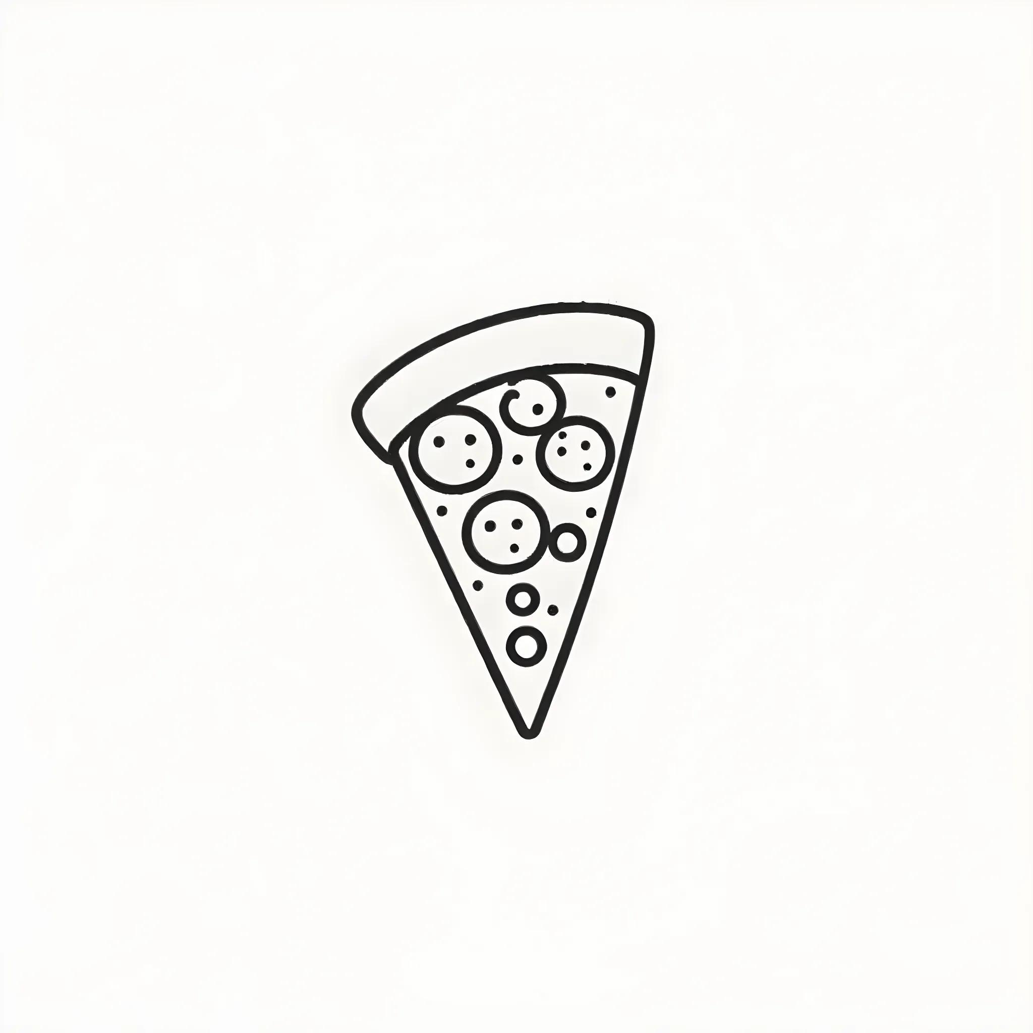 Cute Pizza Slice Drawing