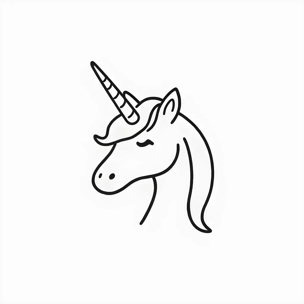 Cute and Simple Unicorn Head: Easy Fantasy Drawing