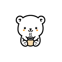 Bear with a hot cocoa